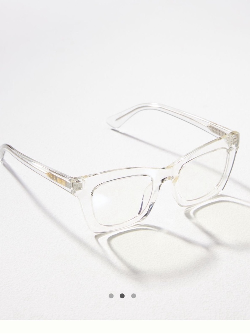 Fifth & Ninth Helena Blur Light Glasses Clear Translucent Square Frame Glasses